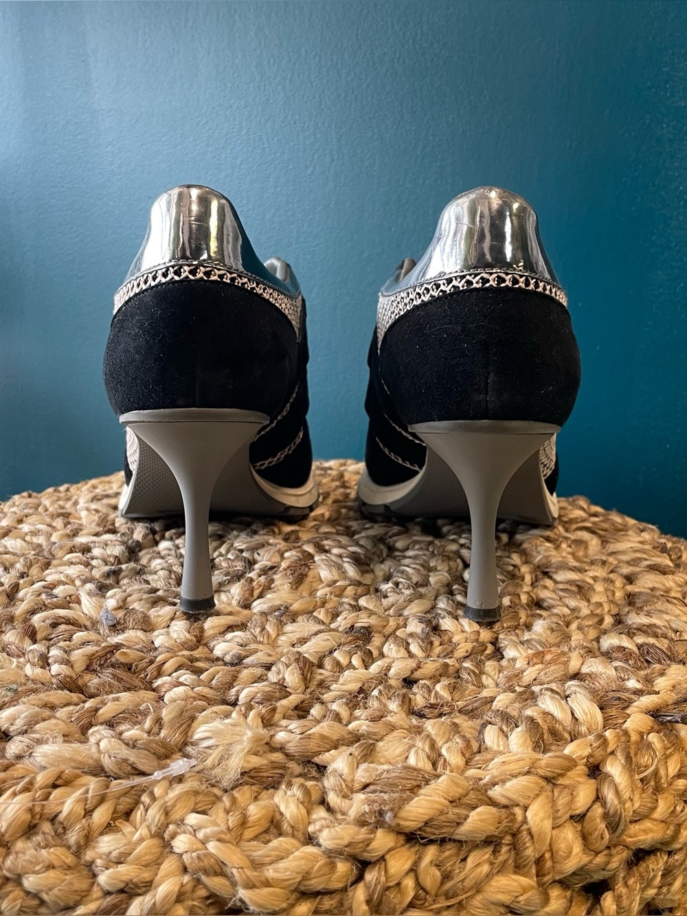 Sneex "The Blake" Hybrid Stiletto Sneaker Heels Velcro Strap - Picture 3 of 7